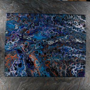 Acrylic Pour Painting 11x14 Clear coated